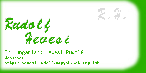 rudolf hevesi business card